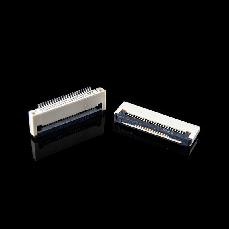 TS-Q024039 FPC 0.5pitch掀盖卧式下接电缆连接器