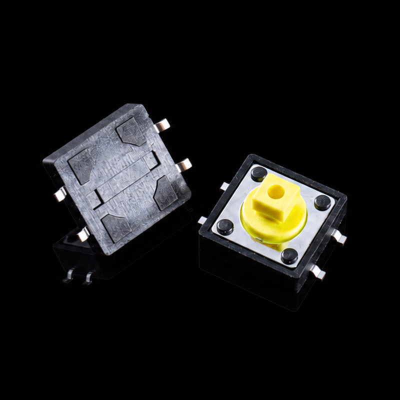 轻触开关 TS-F007092 12×12×7.3，4-Pin SMD，方形执行器