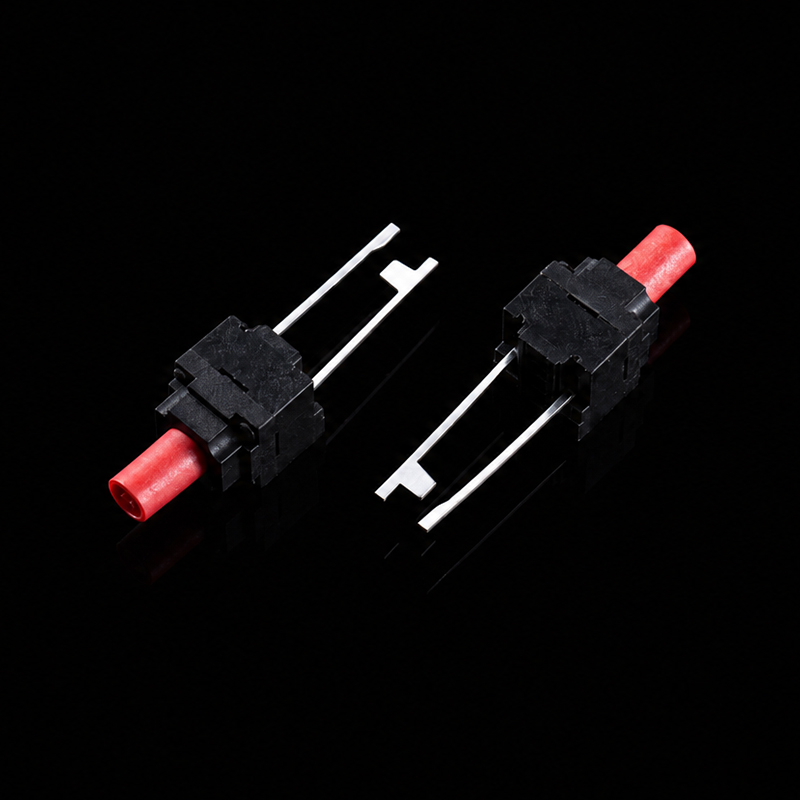 轻触开关 TS-F012014，8×8×15.0mm，防水，中心 2 针，红色执行器