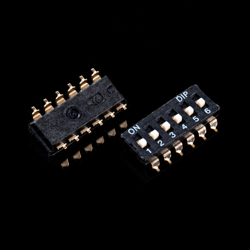 拨码开关 TS-U001028，KM-2.54-6P，黑色，SMD